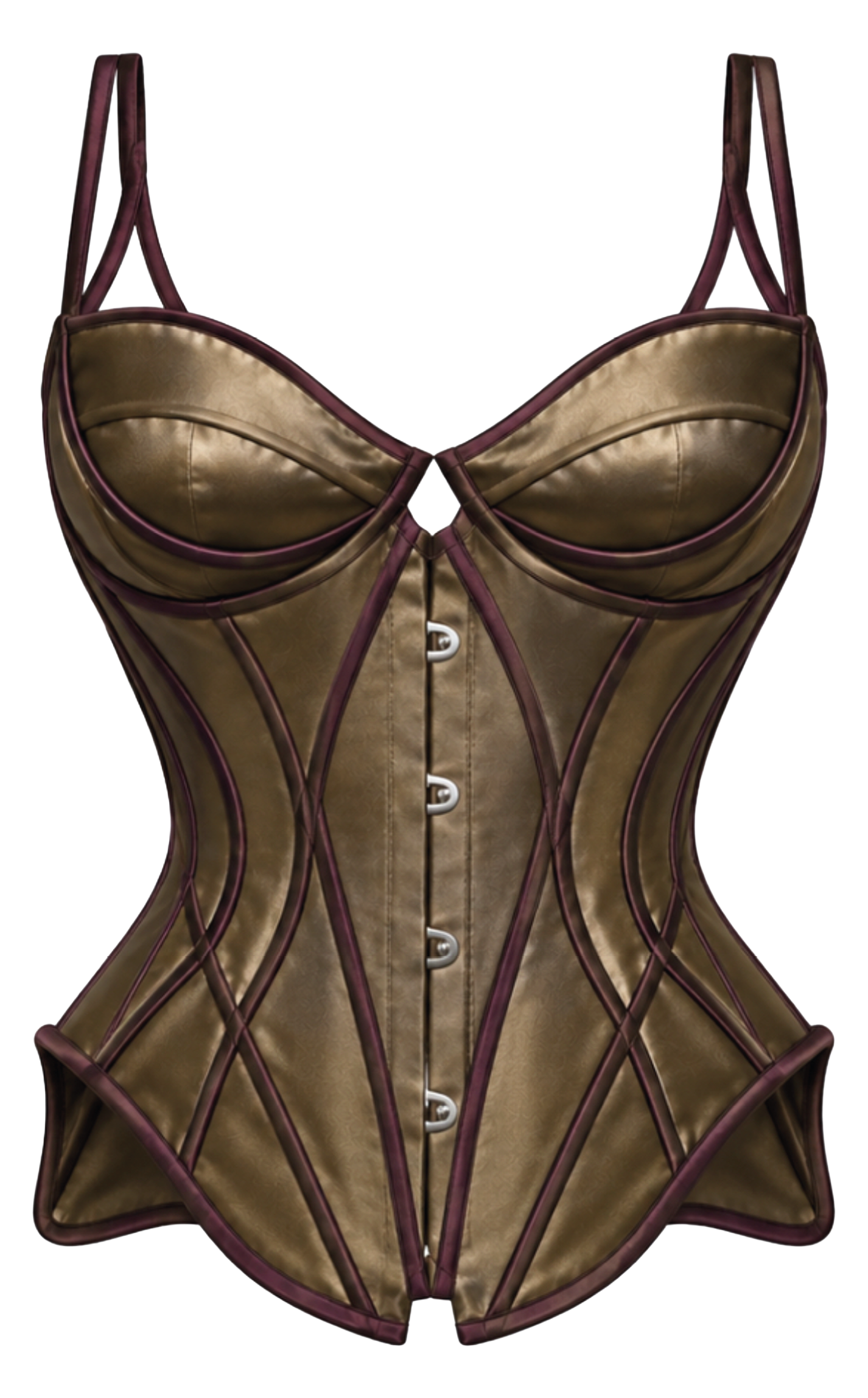 Belgin Küpeli one-off corset, side 2, front view