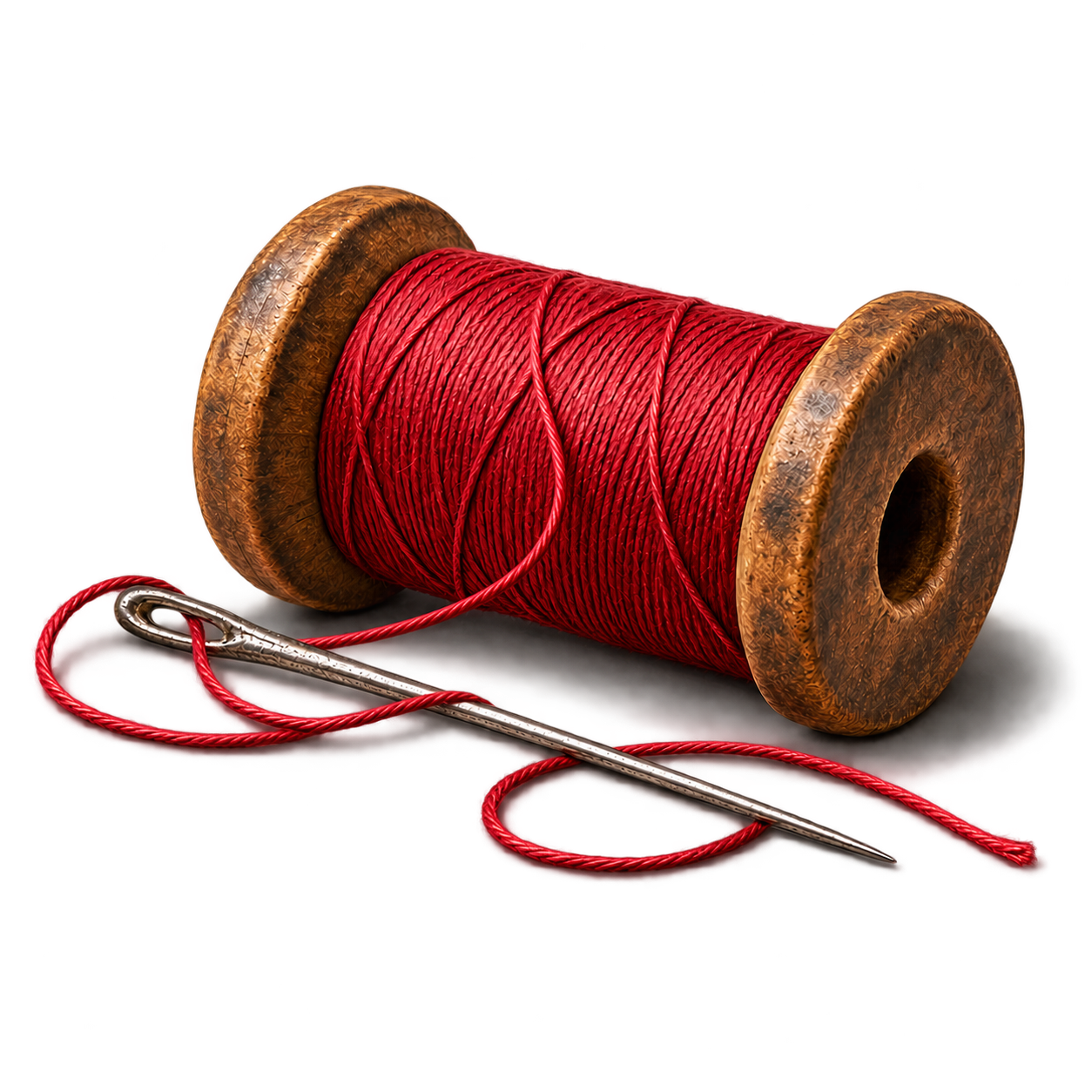 Spool of thread and needle